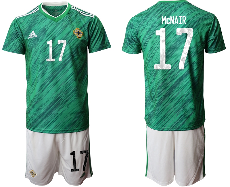 Men 2021 European Cup Northern Ireland green home #17 Soccer Jersey->customized soccer jersey->Custom Jersey